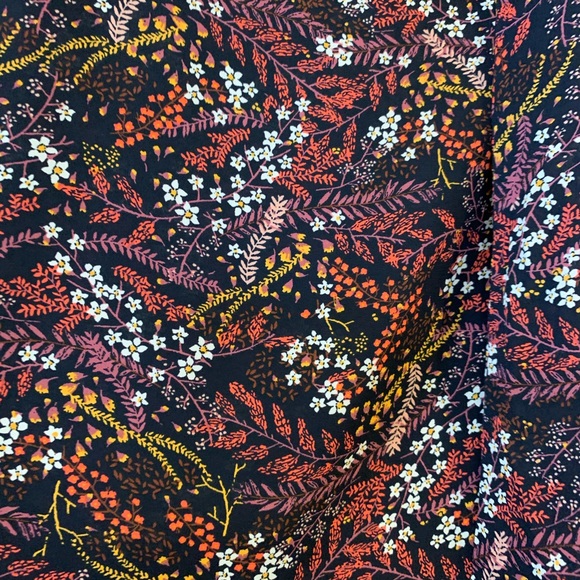 NWT L LOFT Floral Tie Neck Shell - Picture 5 of 8
